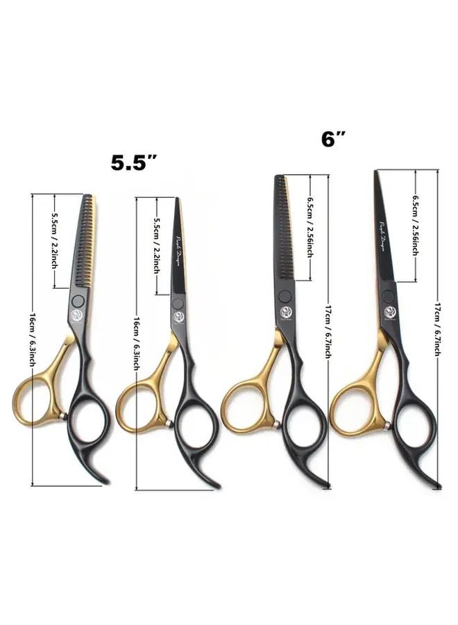 Golden 6 Inch Professional Hair Cutting Scissors Set 440C Stainless Steel Salon Shears - Image 4